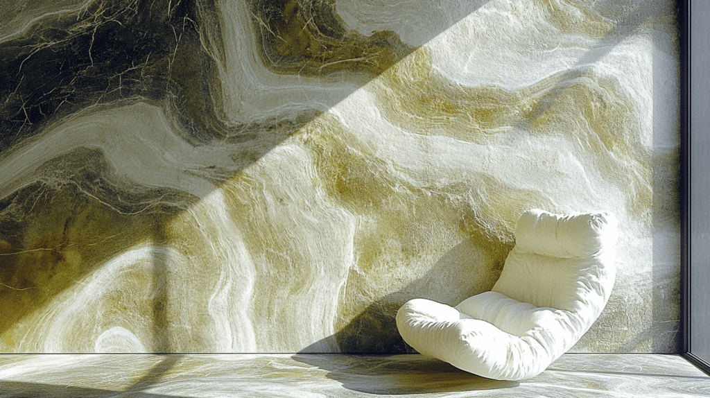 natuursteen groen wandwerk