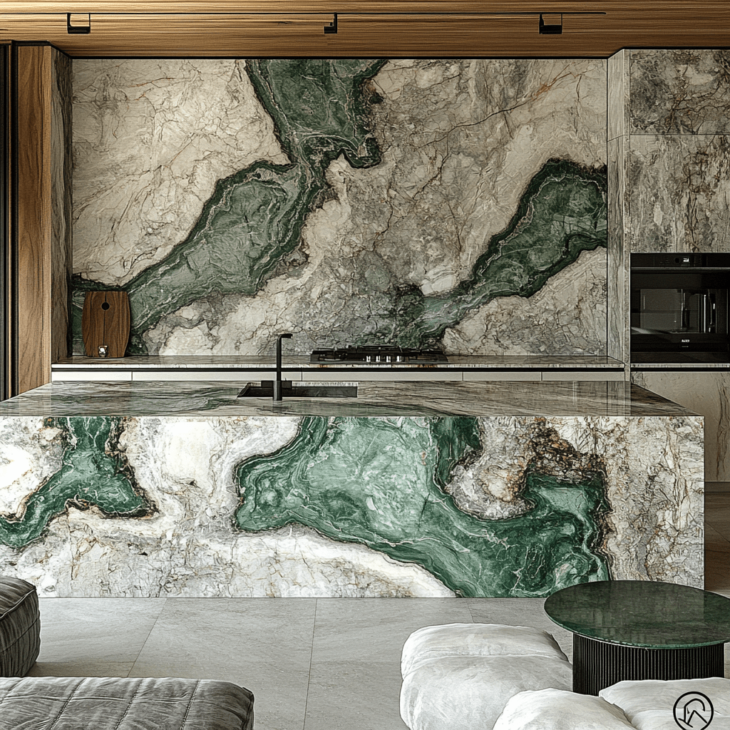 natuursteen modern keuken