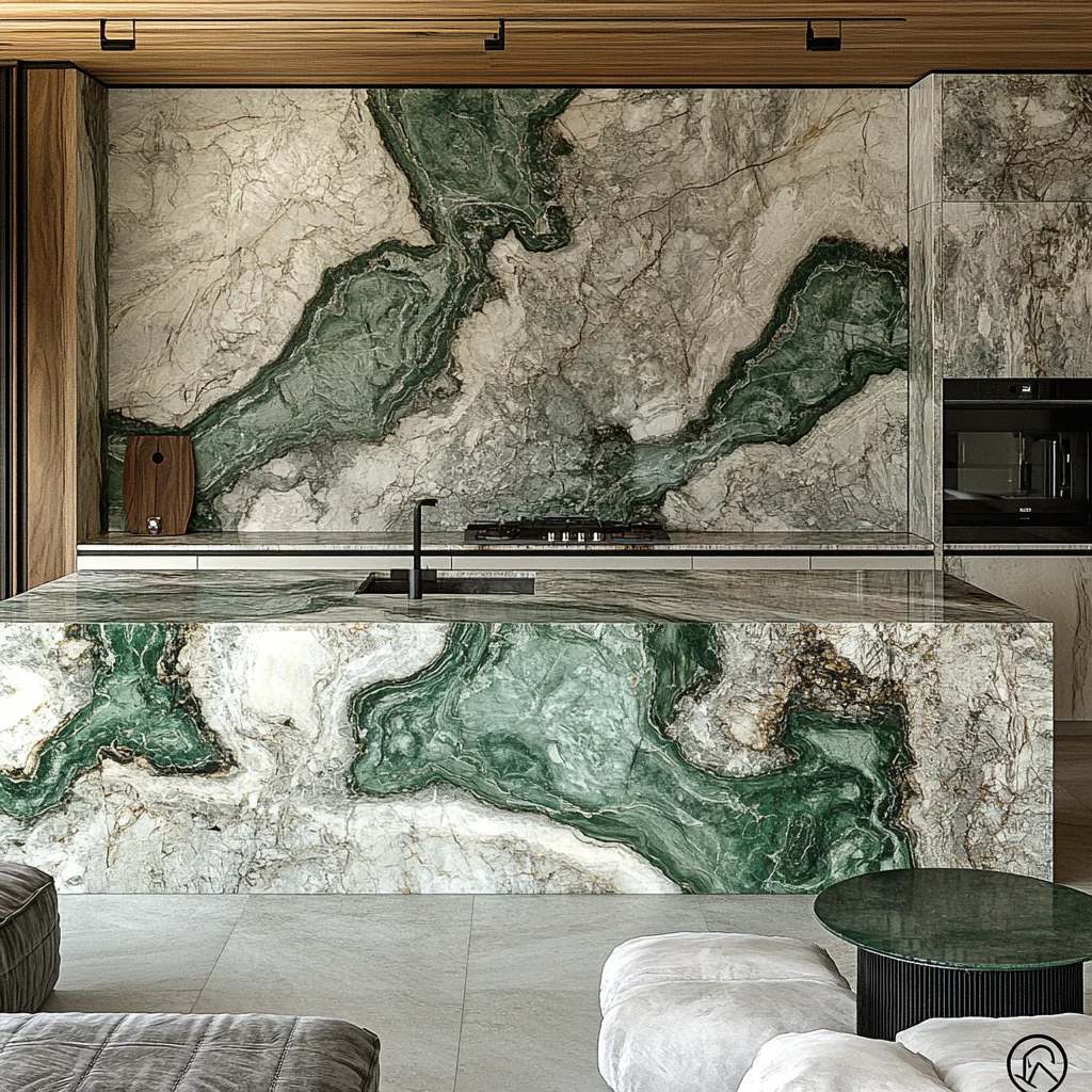 natuursteen modern keuken