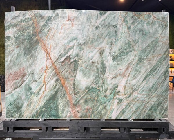 Keukenbladen Kwartsiet Euphoria Green Gepolijst