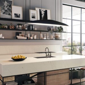 Caesarstone 5112 Aterra Blanca composiet Werkbladen